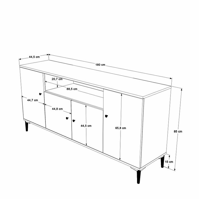 Hanah Home Consola Vıs3-Cka en Nogal Hanah Home Consola Vıs3-Cka en Nogal